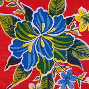 Red Hibiscus Oilcloth Fabric – Oilcloth Alley