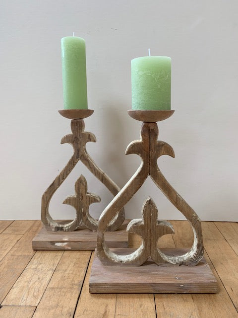 wooden candle stand