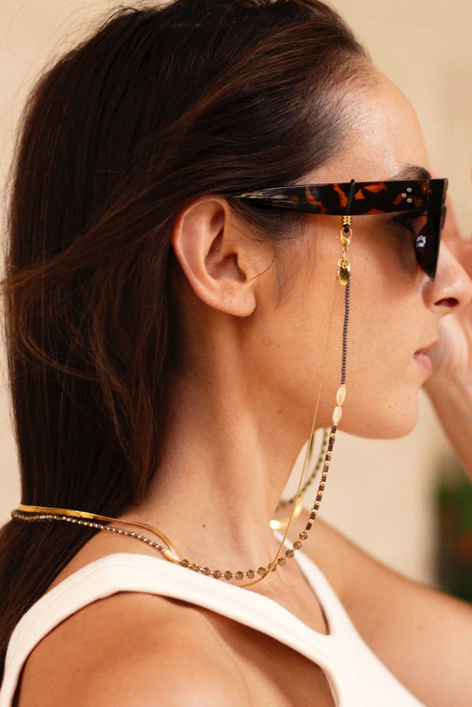 Emma-Jane Beaded & Gold Double Sunglasses Chain – The Bias Cut