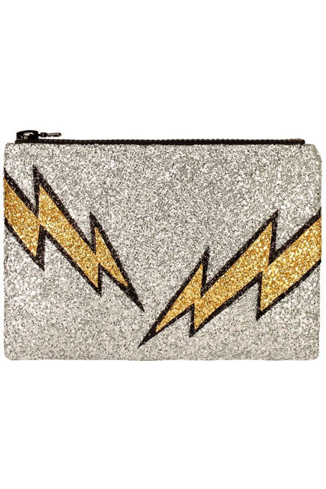 shimmer clutch bag