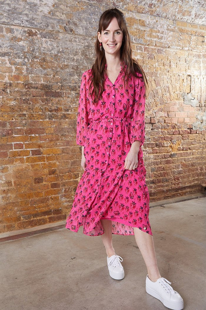 Strawberry Pink Dress | Size UK 8 EU 36 – The Bias Cut