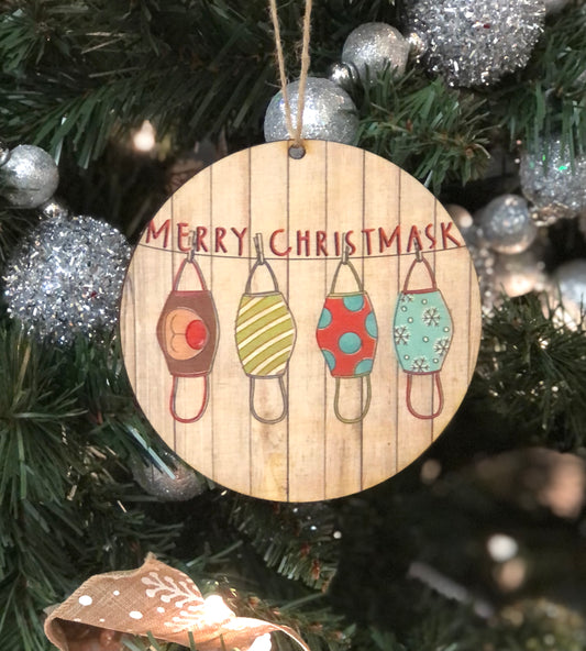 Round wooden ornaments 4” – Joetta Marie