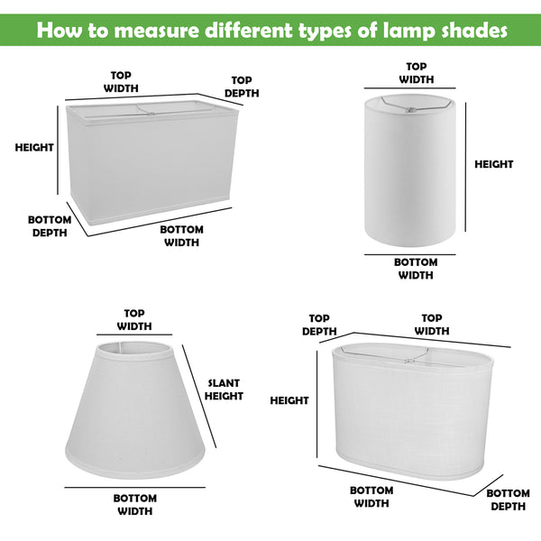 How to measure different types of lamp shades