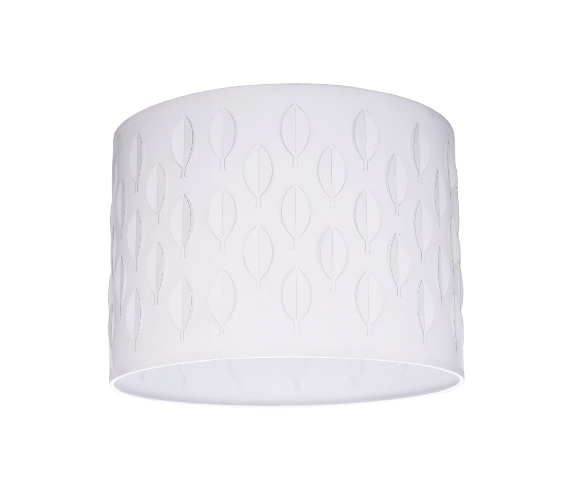 white cut out lampshade