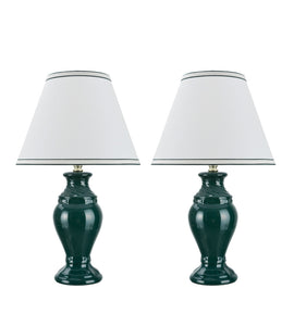 green table lamp shades