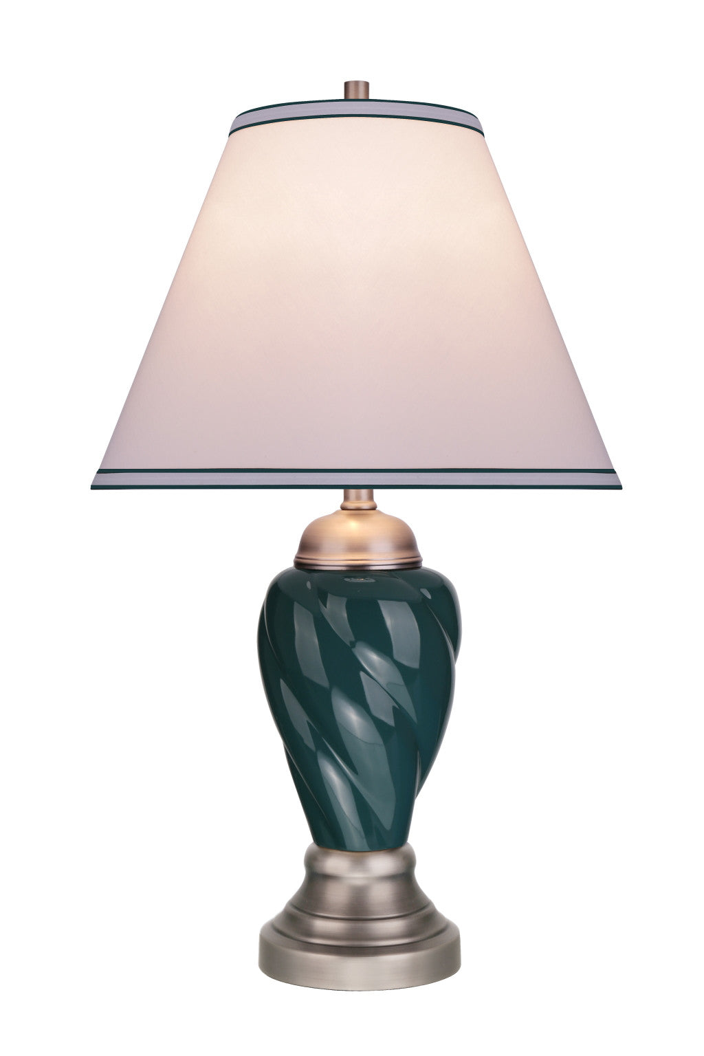 lamp with antique finish ceramic base