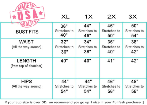 Plus Size Size Chart | FunFash