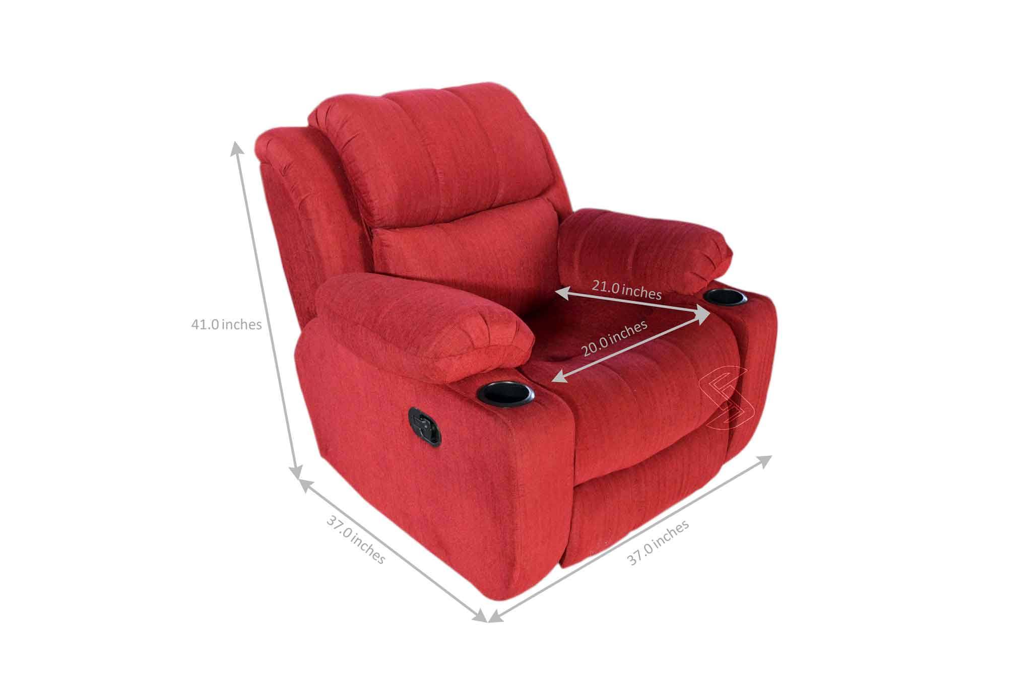 red reclining chairs