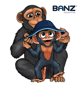 A Banzee le encantan los sombreros Banz UV Sun, ¡y Bubzee también!