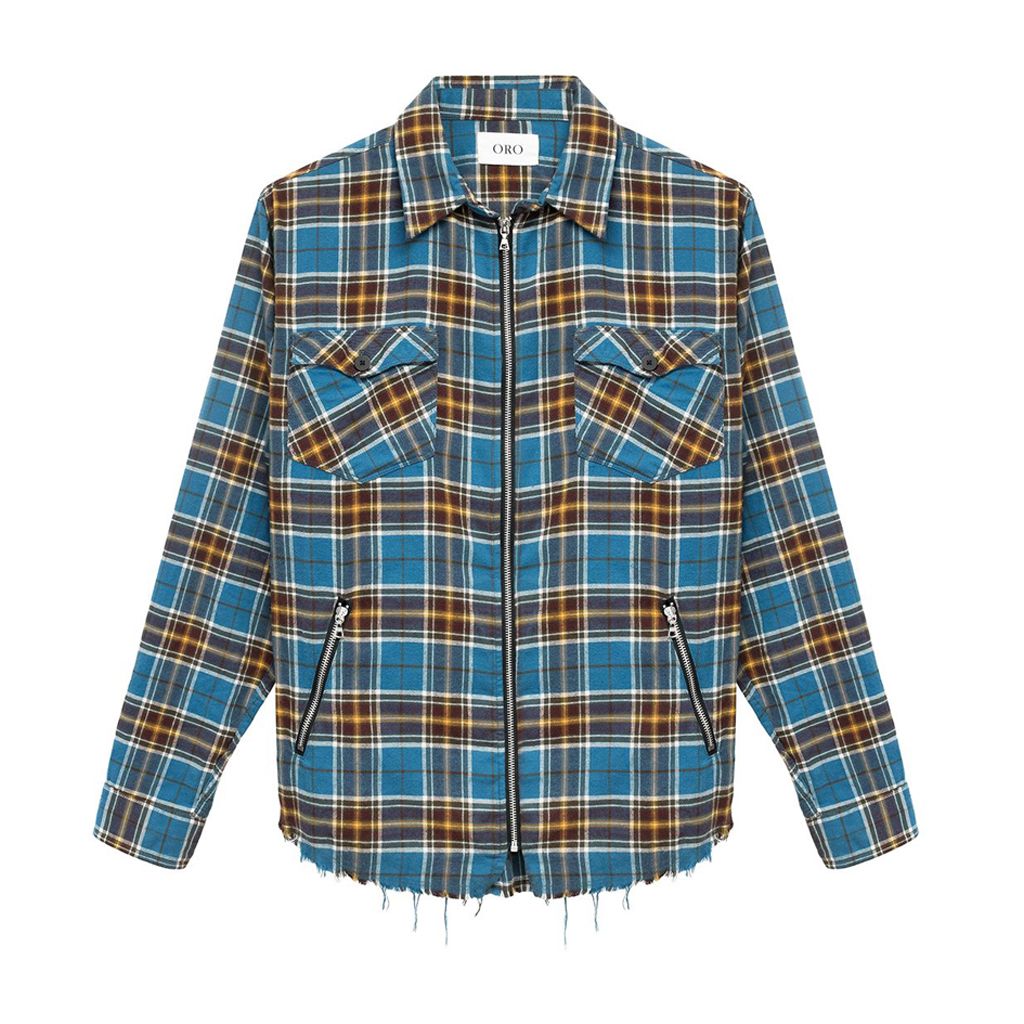 THE ARAGO ZIPPER PLAID SHIRT