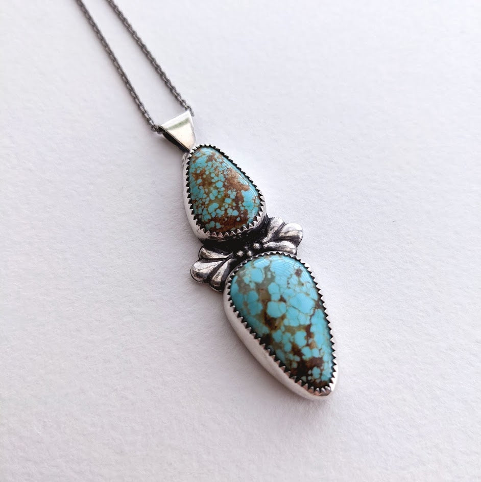 number 8 turquoise pendant