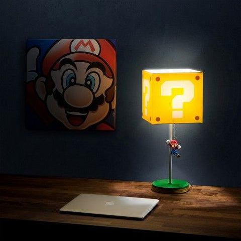 super mario lamp with question block shade