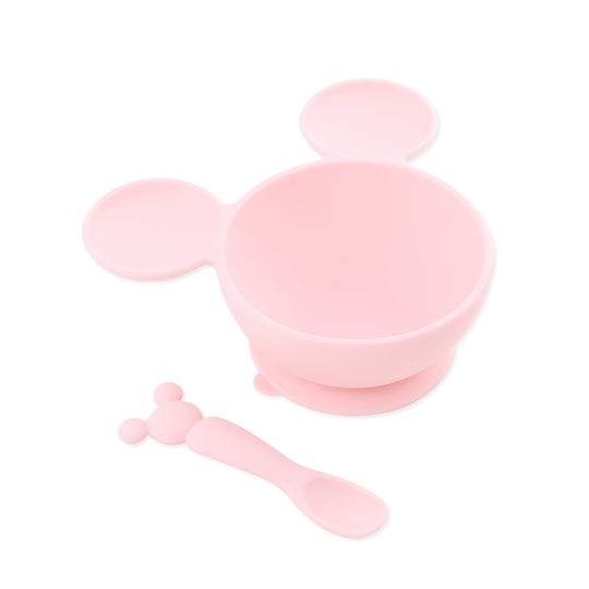 Silicone First Feeding Set: Minnie Mouse Light Pink Image 1