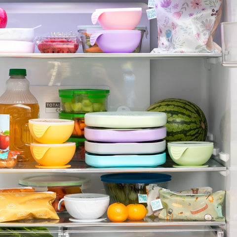 food storage containers in fridge