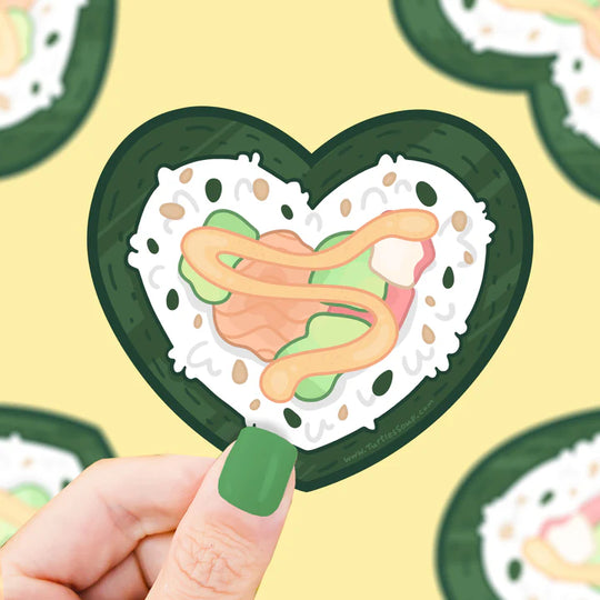 Vinyl Sticker, Sushi Heart Image 1