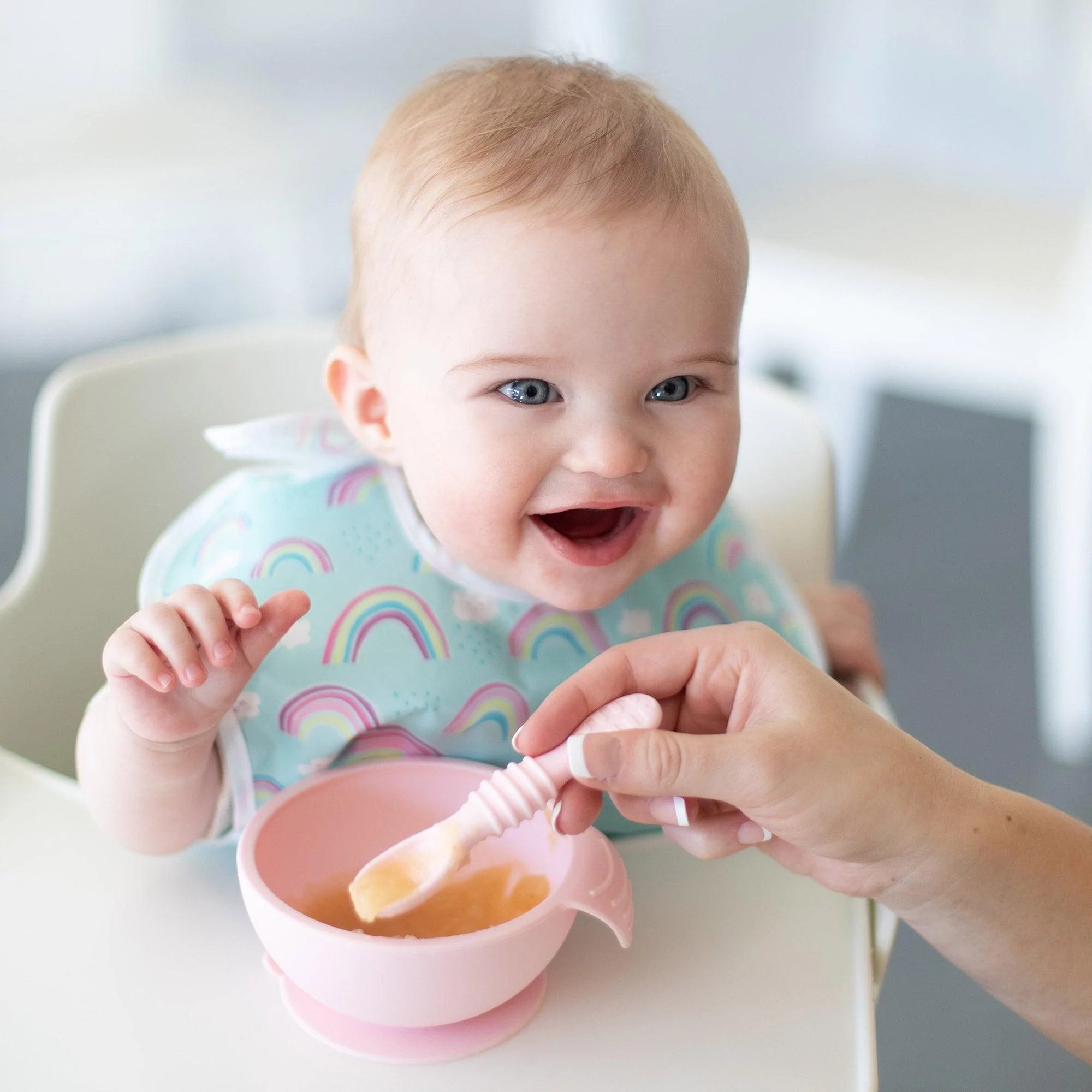 2 in 1 Silicone Baby Spoons For Self-Feeding 3 mos & up