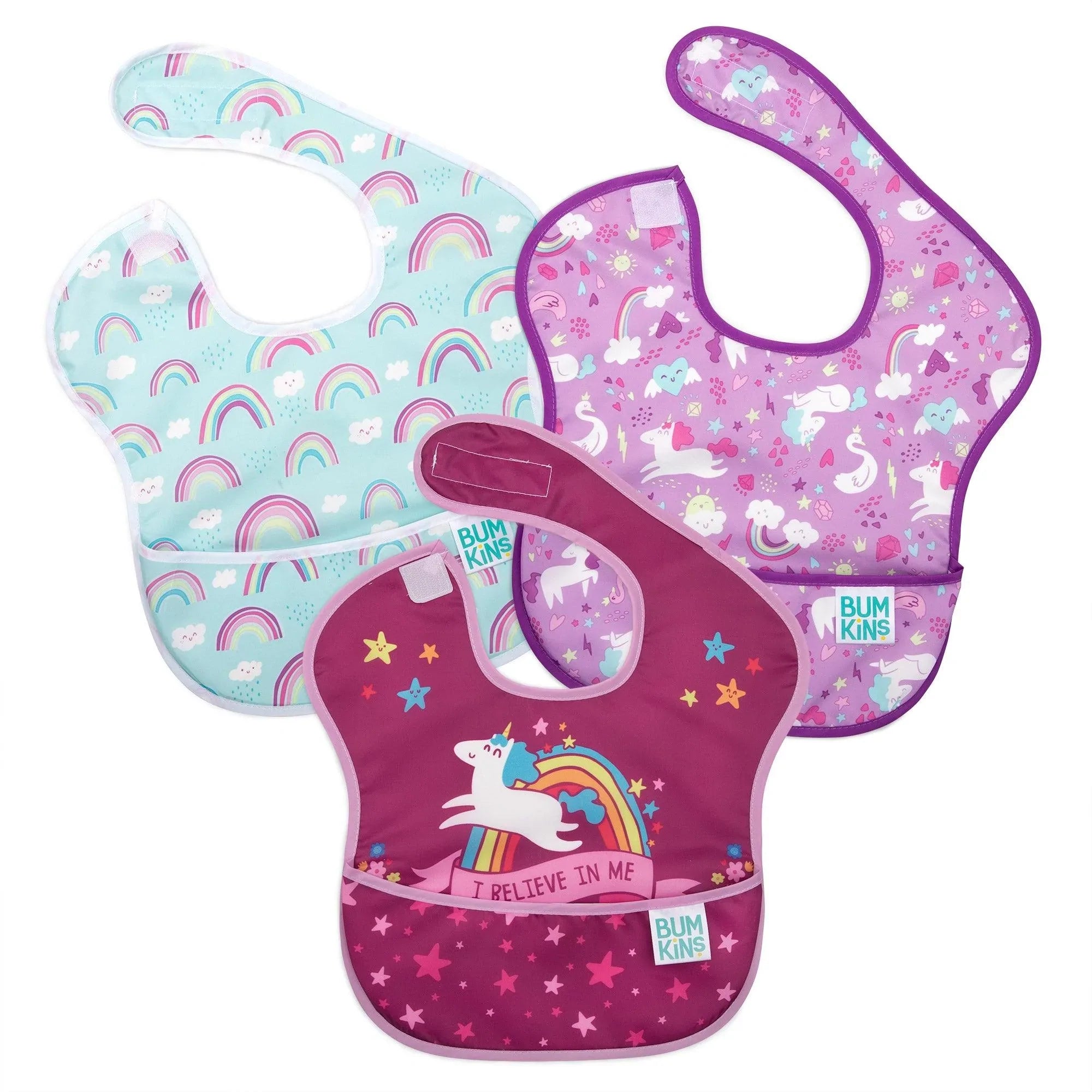 Pack de 3 baberos Bumkins impermeables Campers 6-24 meses - PINPI