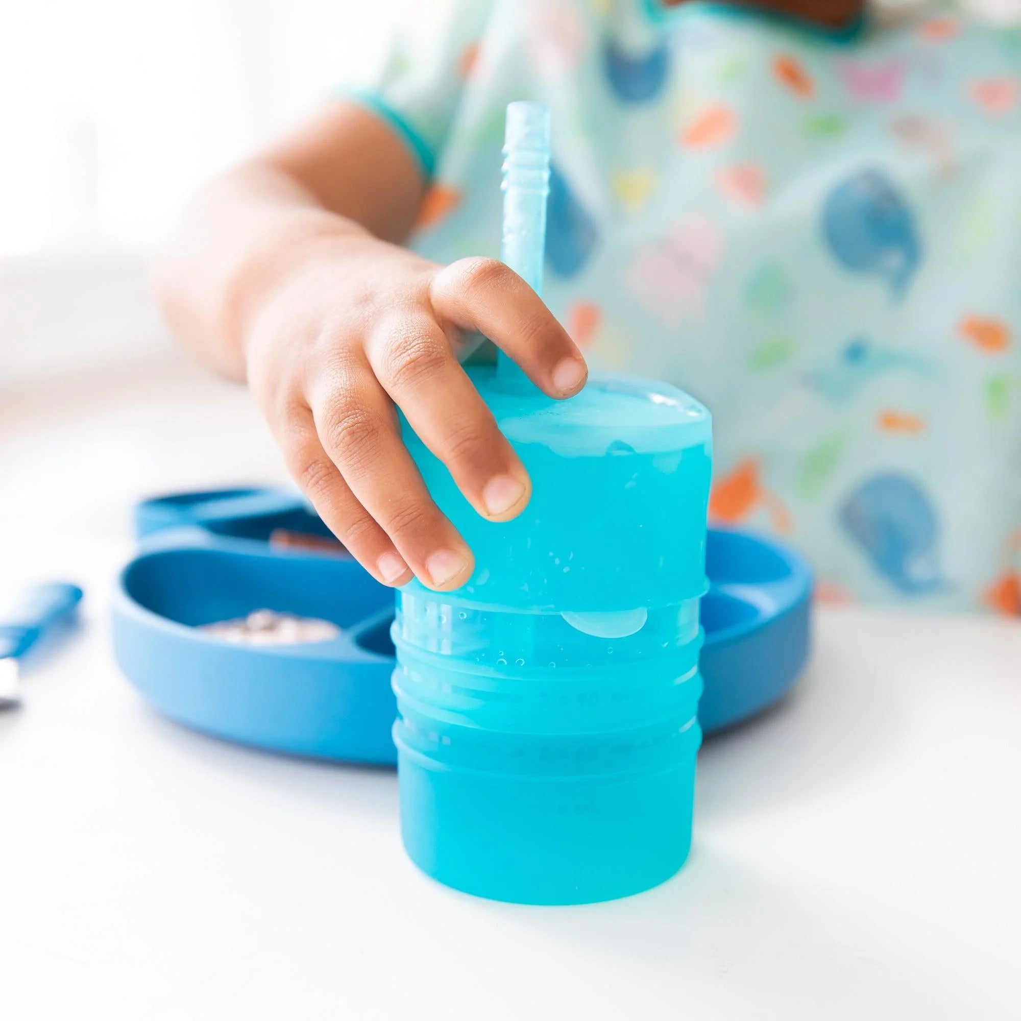 EBÄR Germany  Ebarkids Silicone Toddler Sippy Cup with Straw and handles 3  in 1