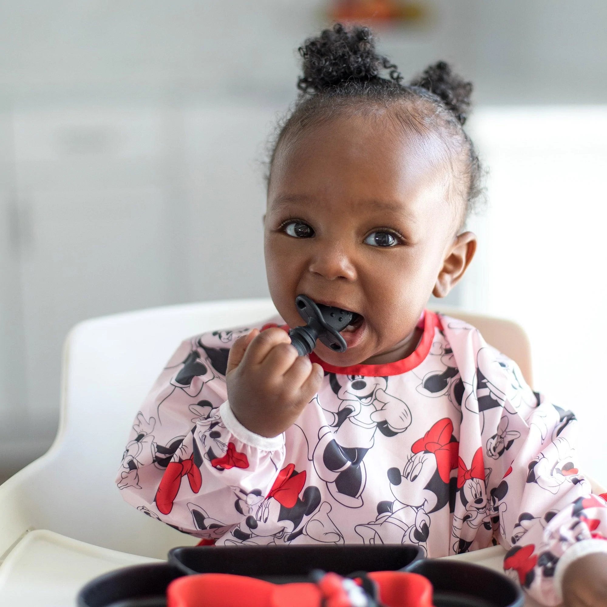 Bumkins Silicone Dipping Spoons - Minnie Black + Pink