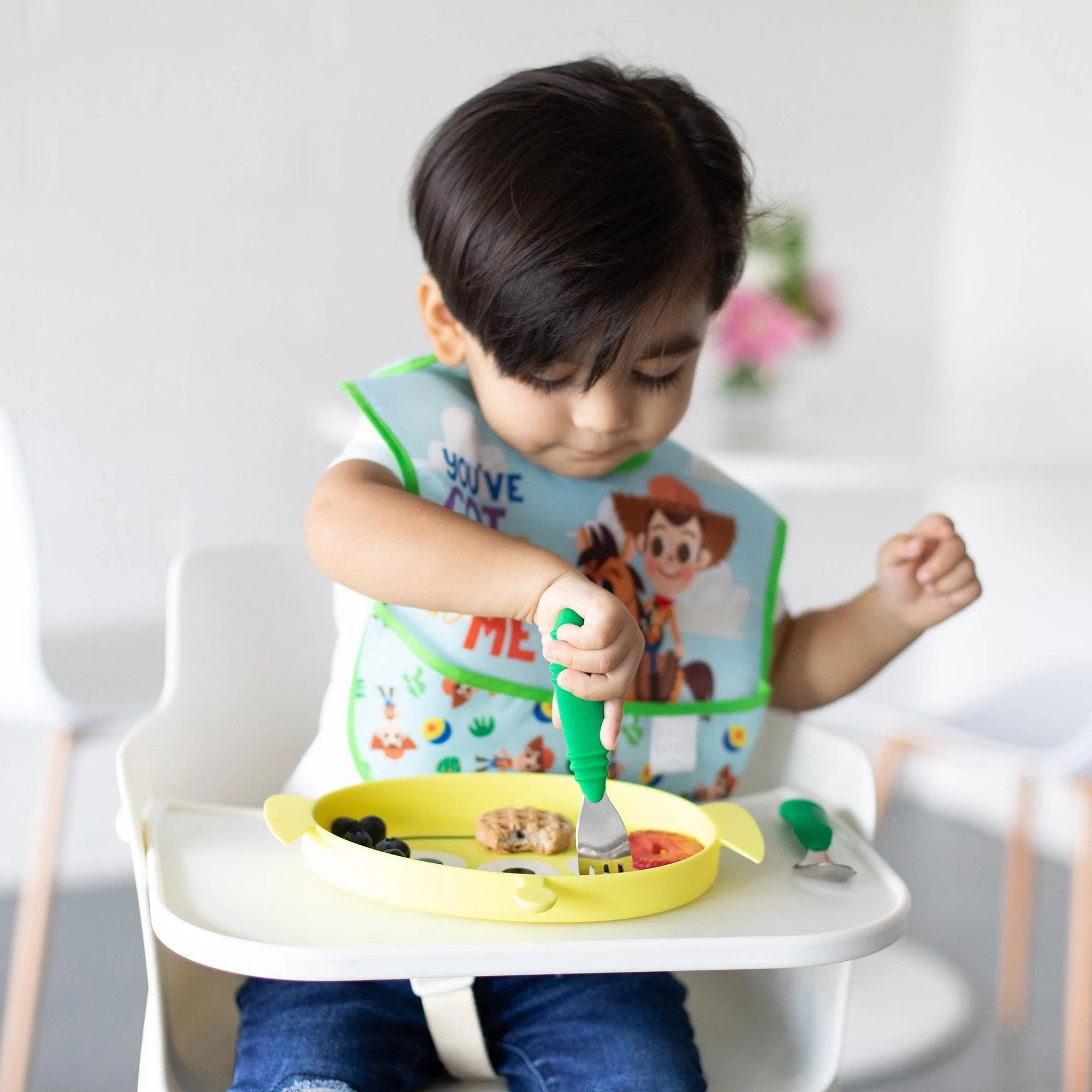 Toddler Spoon and Fork Set in Boho Clay for Self-Feeding | Bumkins