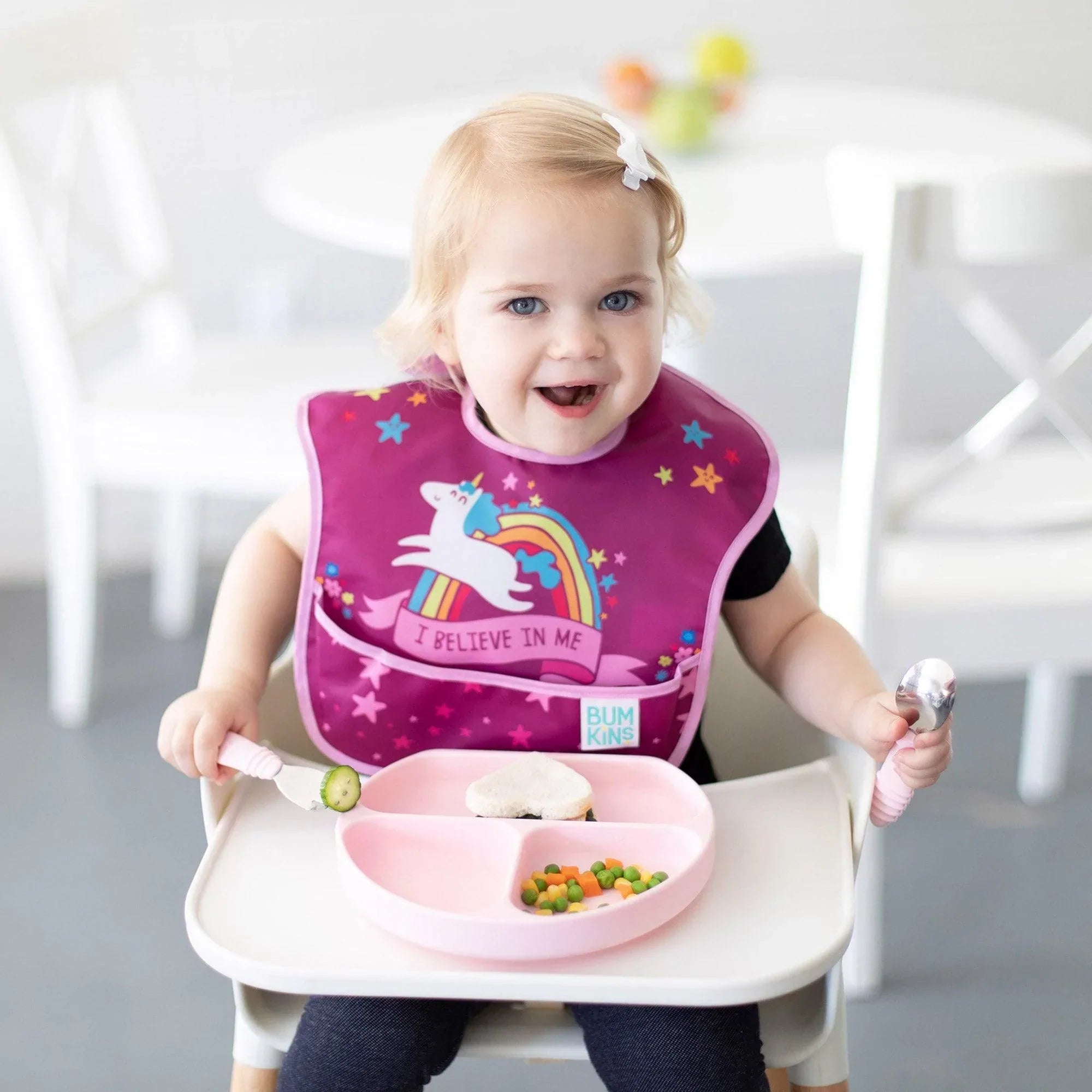 Bumkins - Silicone Grip Dish - Pink