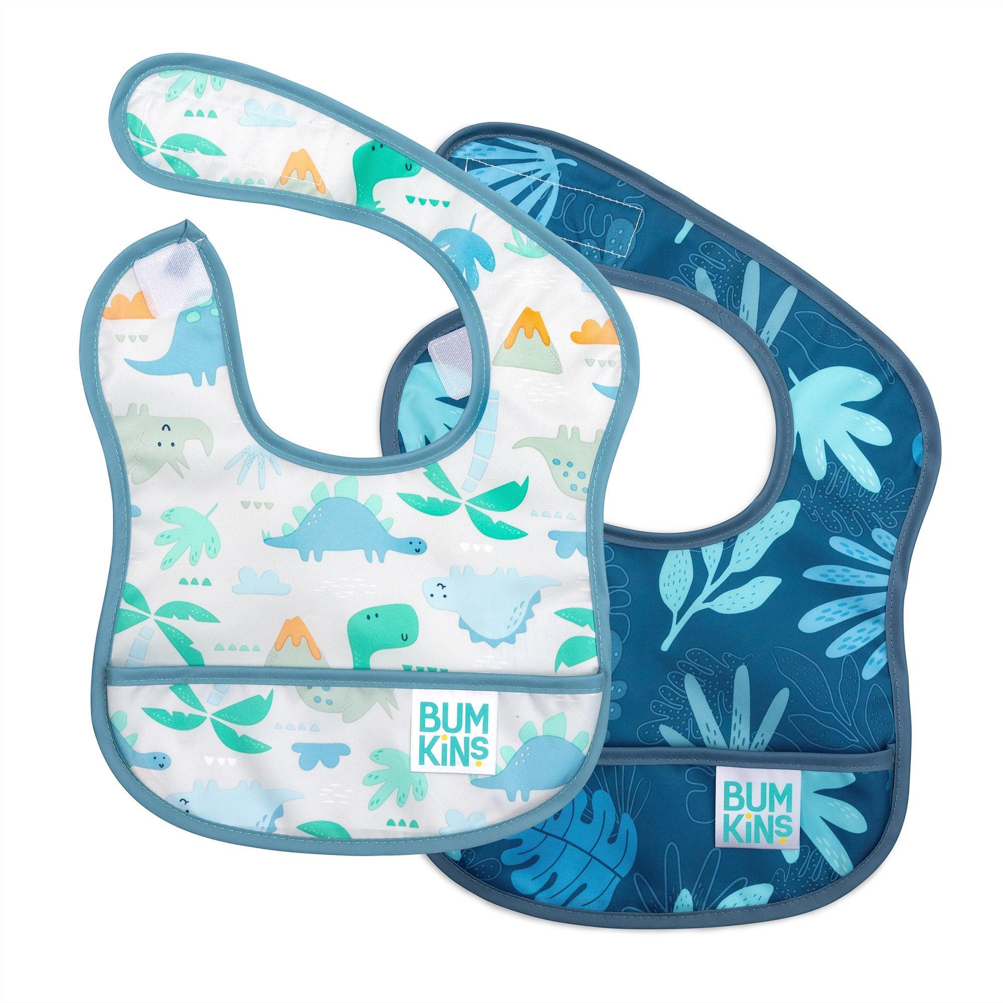 Bumkins Reusable Snack Bags Small Dinosaurs & Blue Tropic