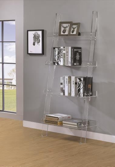 Clear Acrylic Ladder Bookcase Interior Gallerie