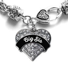Big Sis Pave Heart Bracelet - Select Your Color!