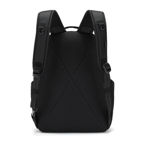 Troika BLACK Roll Top Laptop Backpack with Metal Buckle Closure 