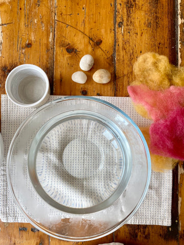 making wet-felted eggs