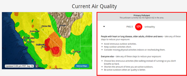 Air quality map