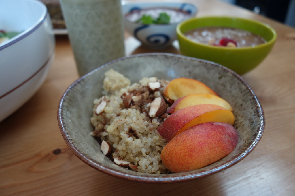 Peachy Quinoa Breakfast Bowl