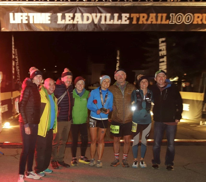 Roxanne Vogel's crew Leadville 100 finish