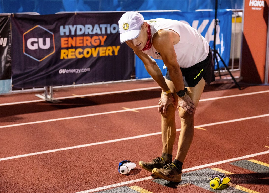 runner at the finish line of Western States 100