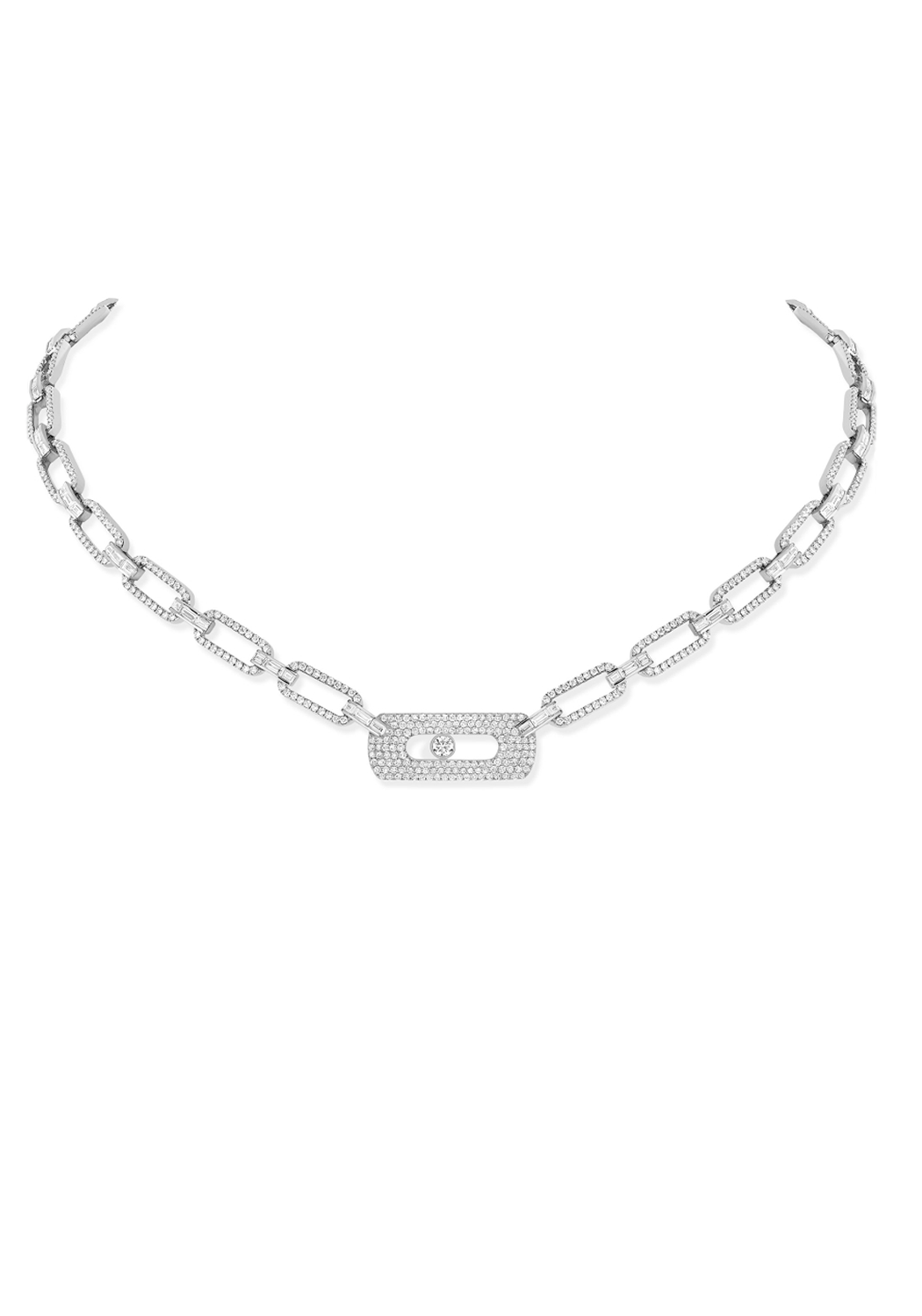 Messika Move Link Full Pavé Diamond Chain Necklace | 12286 — Oster