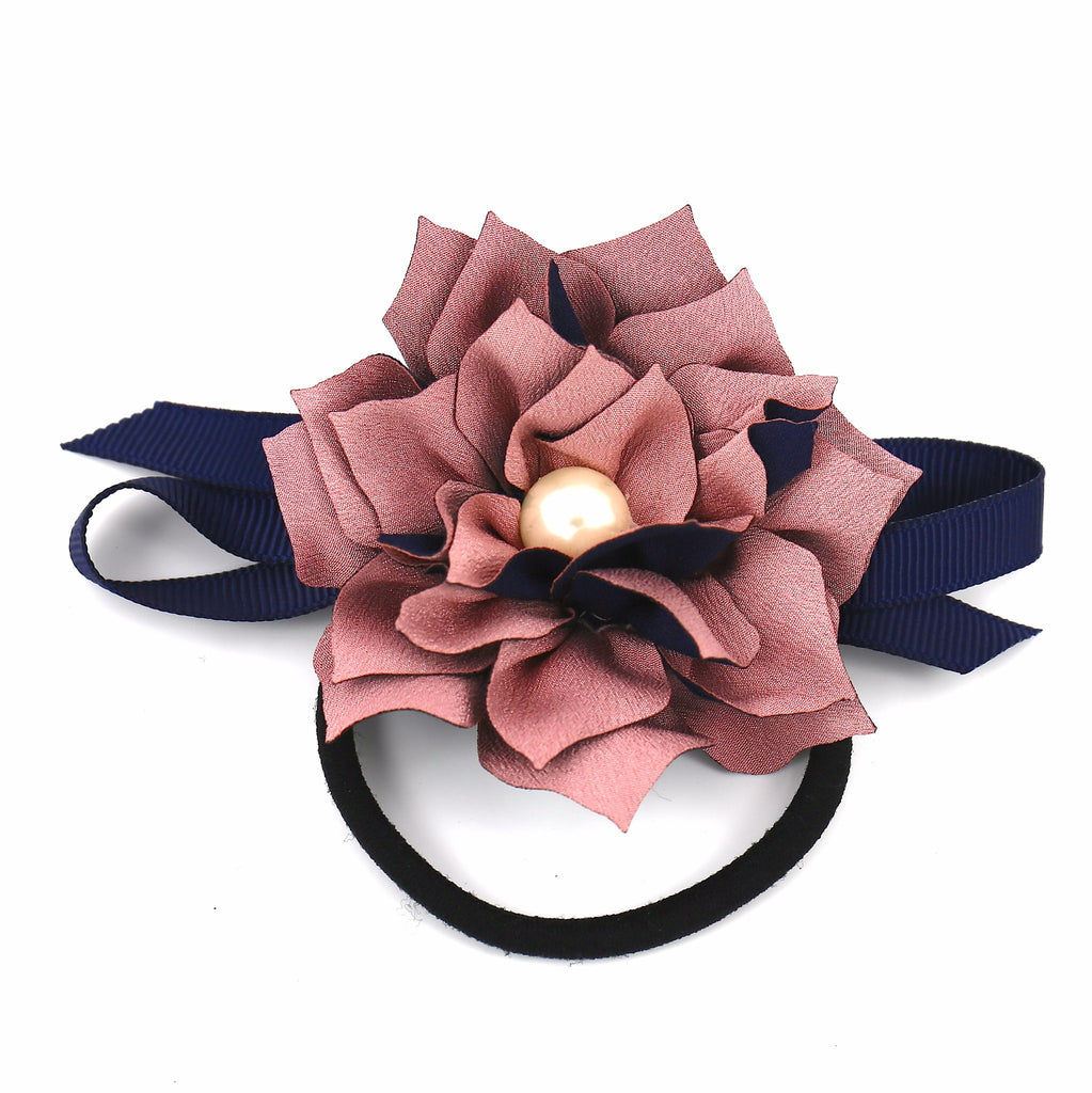 peach flower hair accessories