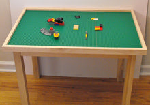 Solid wood heavy duty building block table, can also be used as an activity table or train table