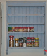 Rustic Blue Spice rack, shelf.