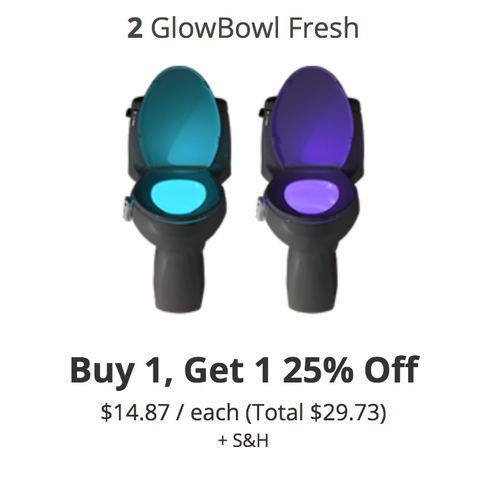 GlowBowl Fresh - Motion Activated Toilet Nightlight with Air Freshener