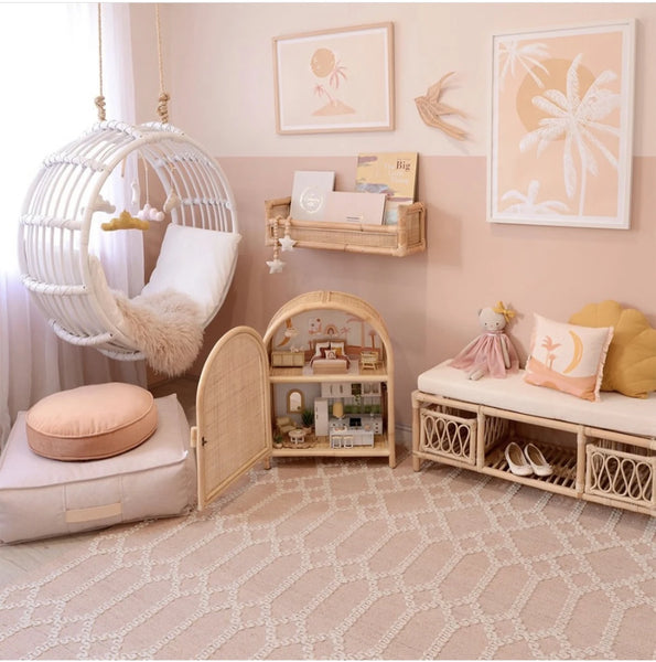 Pink rug in nursery | Simple Style Co