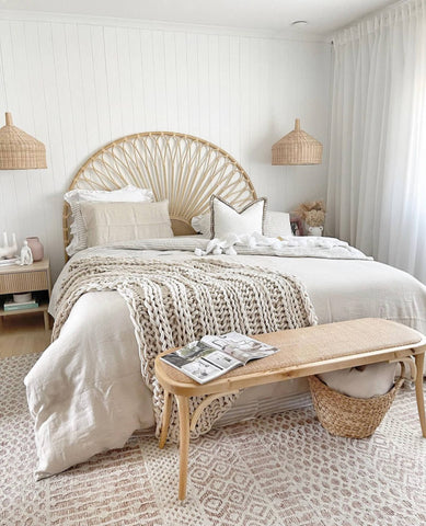 Pink rug in bedroom | Simple Style Co
