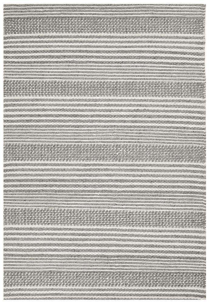 Kelowna Grey & Ivory Braided Wool Rug - Simple Style Co