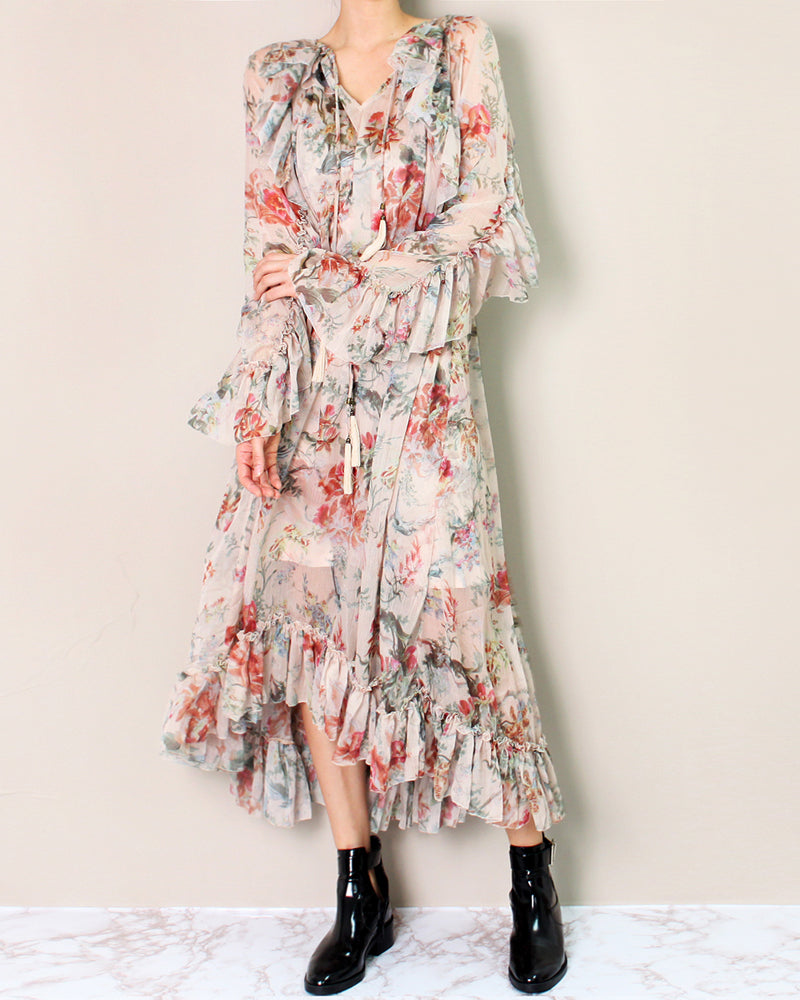 floral georgette dress