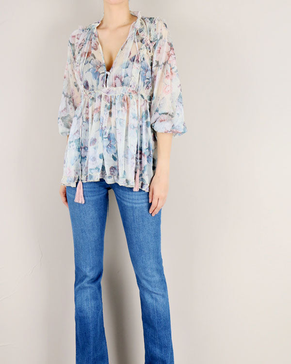 Chiffon V-Neck Bubble Hem Multi-Coloured Top (3 Colours) – Missy Online:  Shoes, Fashion & Accessories Based in Leeds