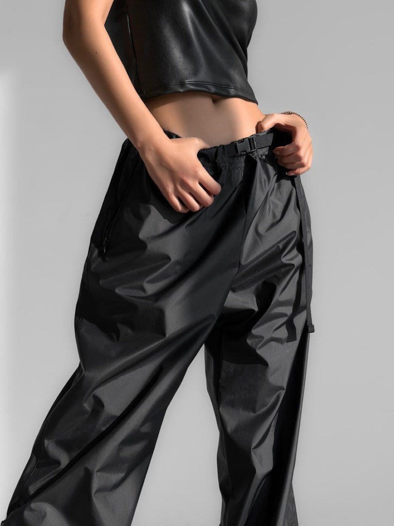 LUXE TECHNICAL SIDE ZIP DETAIL TROUSERS