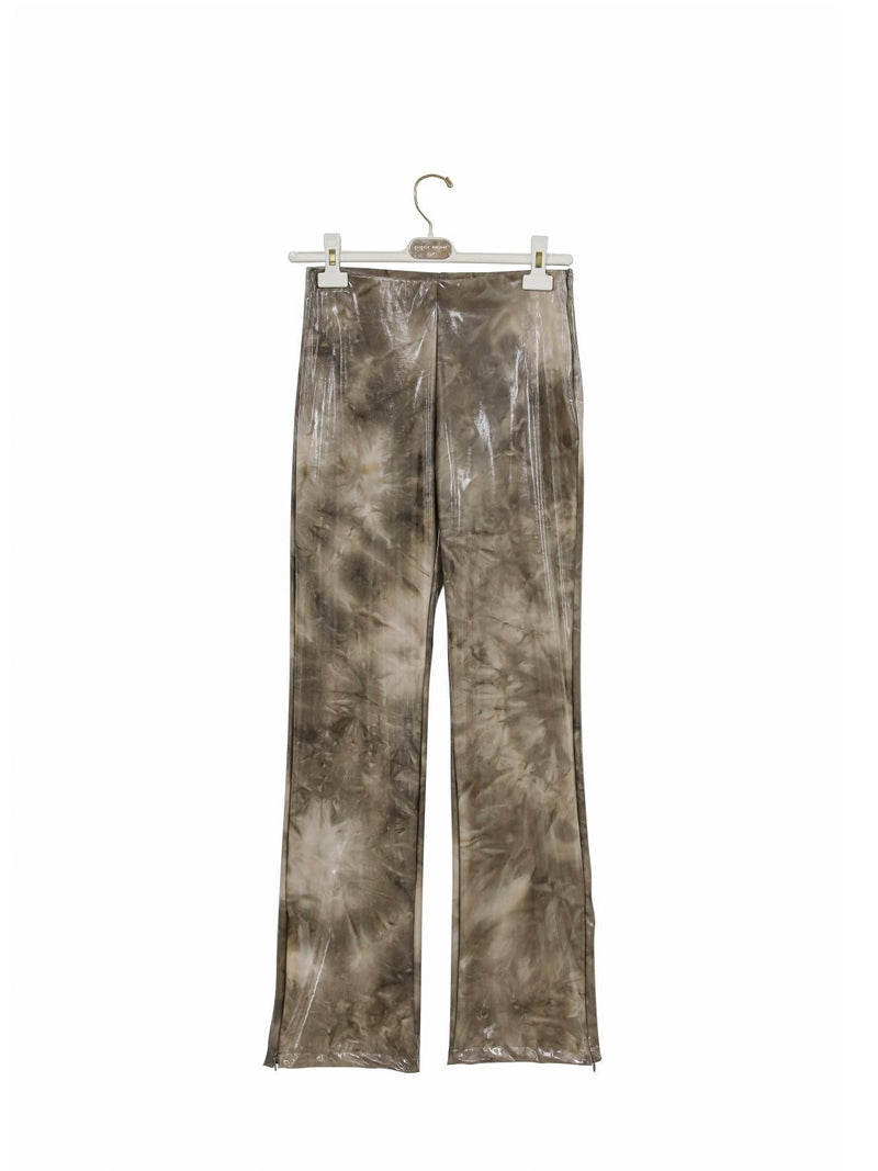 TIE-DYE ENAMEL FLARED PANTS – MINUSEY