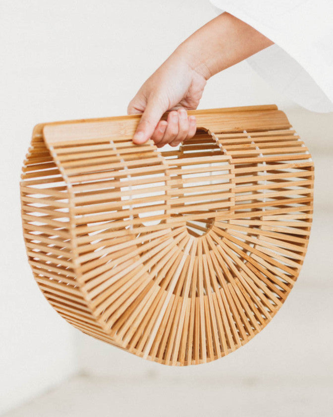 wood beach bag