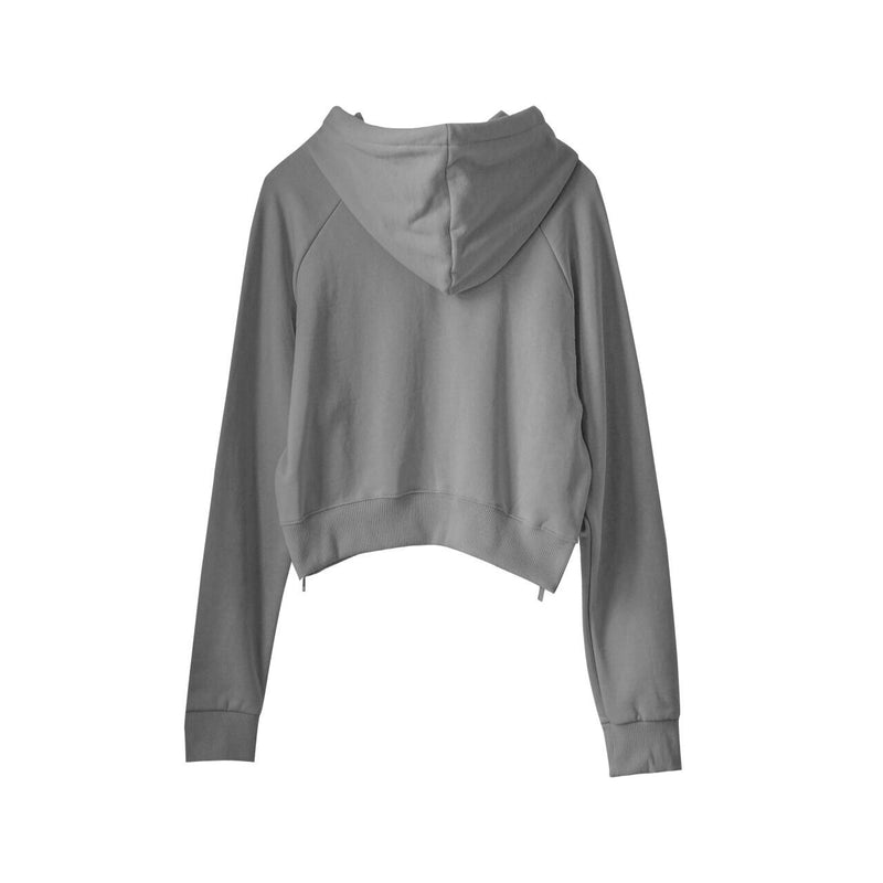 CROPPED HOODIE WITH SIDE ZIP – MINUSEY