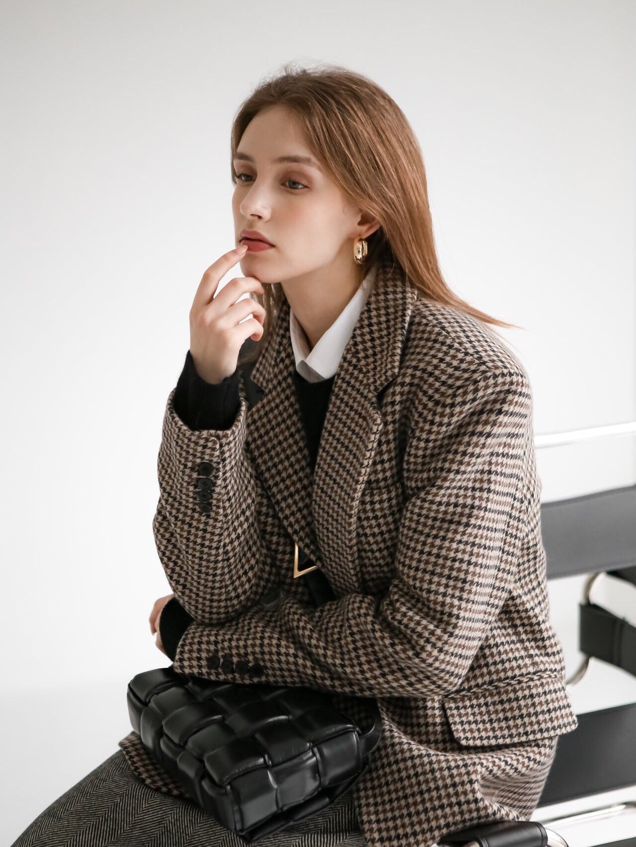 HOUNDSTOOTH WOOL BLAZER