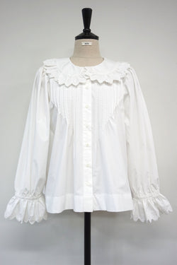 ruffled cotton blouse